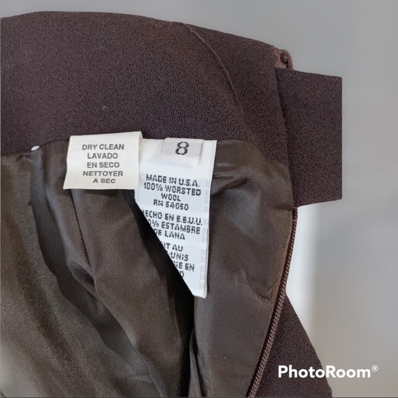 🐥 2/$30 Vintage 70’s high-waisted brown worsted wool skirt! - Picture 7 of 7